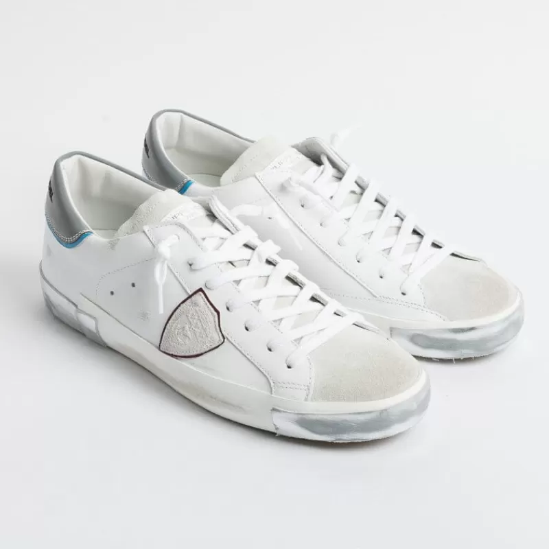 Philippe Model Paris Philippe Model - Sneakers Prlu Vre1 - Parisx - Bianco Grigio<Collezione Scarpe Uomo Sneakers