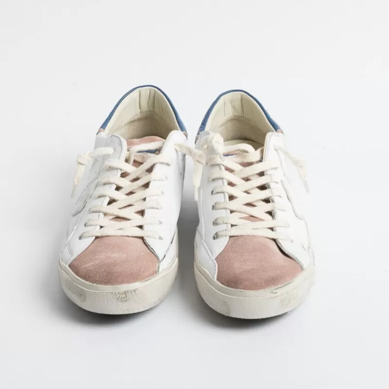 Philippe Model Paris Philippe Model - Sneakers Prlu Wx20 - Parisx - Bianco Rosa<Collezione Scarpe Uomo Sneakers