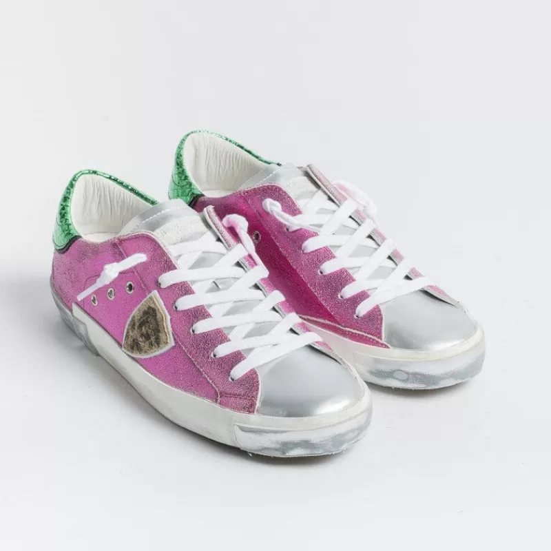 Philippe Model Paris Philippe Model -Sneakers Prld Mm01 - Parisx - Metal Fucsia<Collezione Scarpe Donna Sneakers