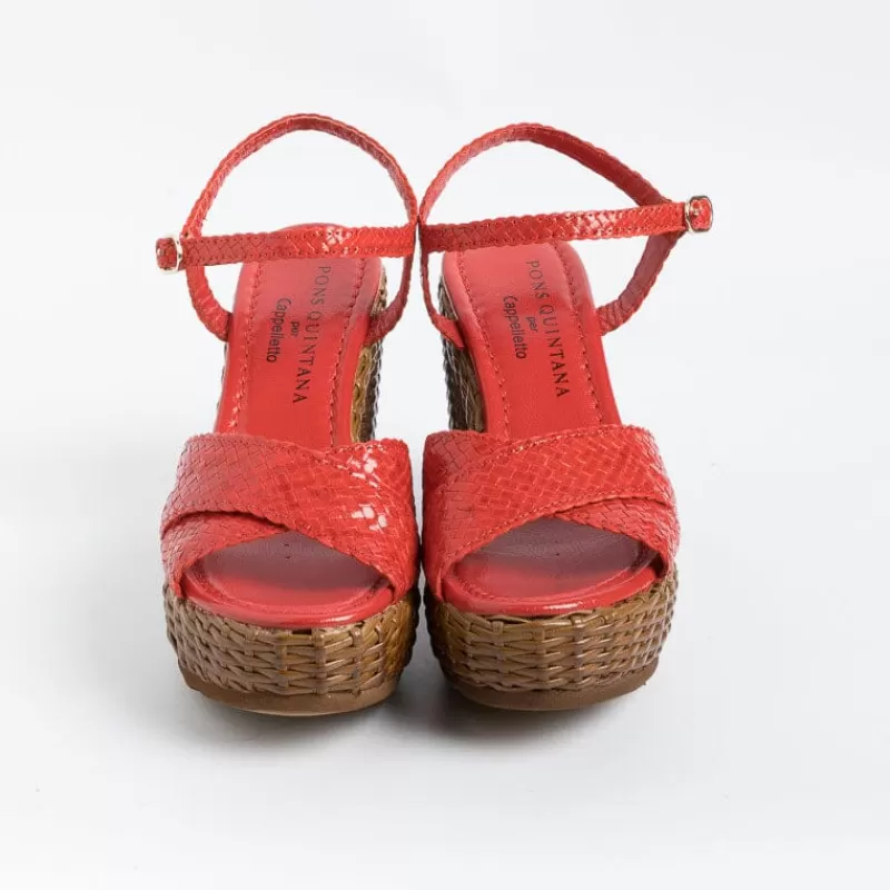 PONS QUINTANA - Sandali Con Tacco - Cannes - 10426 - Rosso<Collezione Scarpe Donna Sandali Con Tacco