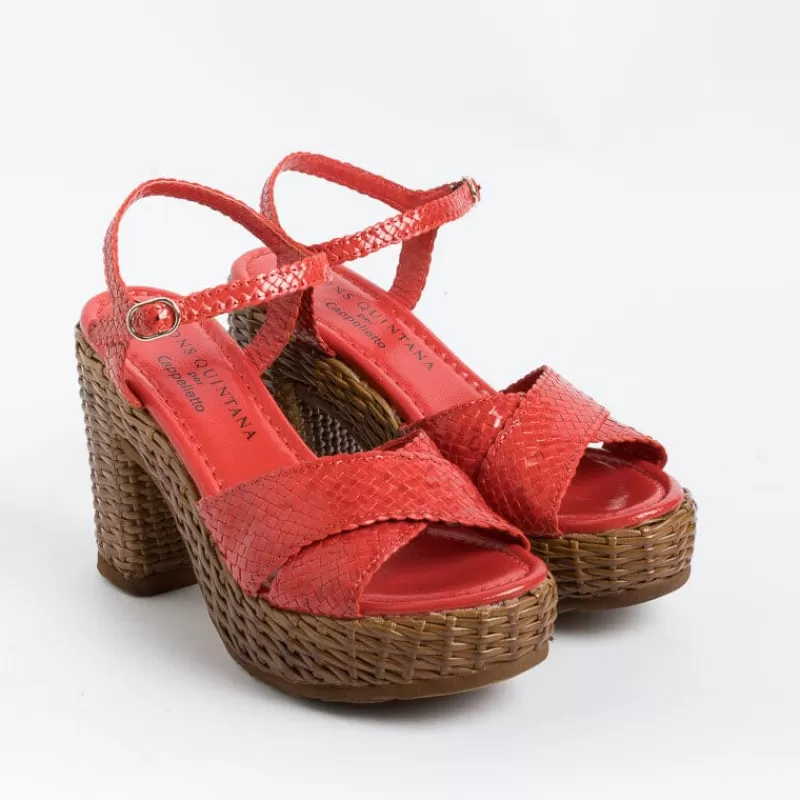 PONS QUINTANA - Sandali Con Tacco - Cannes - 10426 - Rosso<Collezione Scarpe Donna Sandali Con Tacco