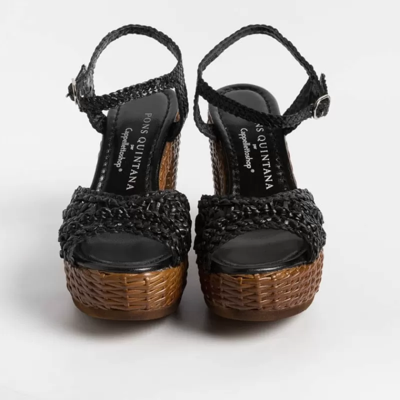 PONS QUINTANA - Sandali Con Tacco- Cannes - 10425 - Nero<Collezione Scarpe Donna Sandali Con Tacco