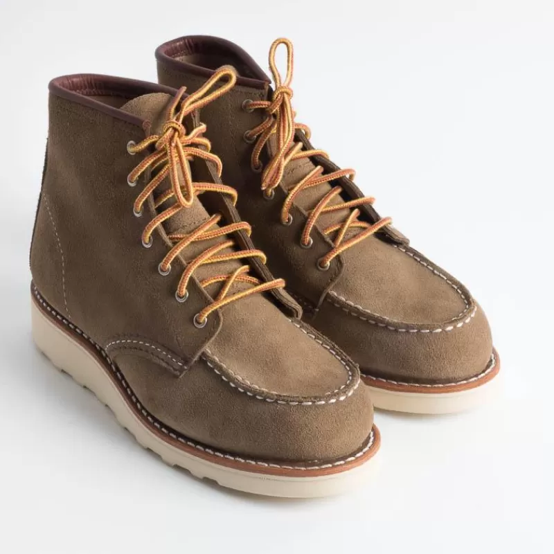 Red Wing - Collezione Donna Red Wing - Stivaletto 3377 Moc Toe Olive Suede<Collezione Scarpe Donna Stivaletti