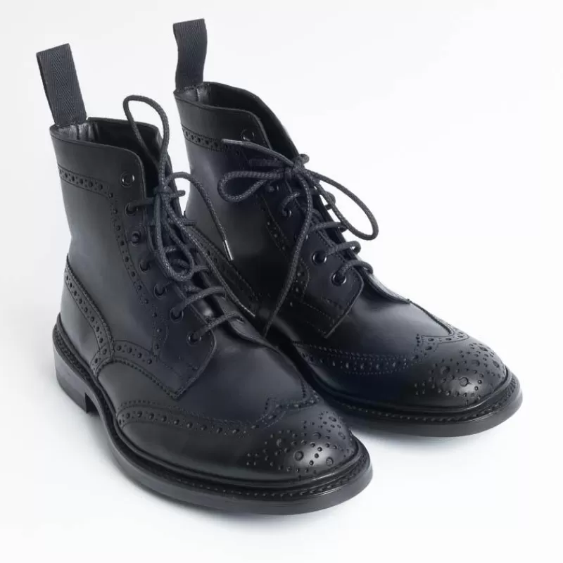 Tricker's - Anfibio - Stow Nero - Dainite<Collezione Scarpe Uomo Polacchi