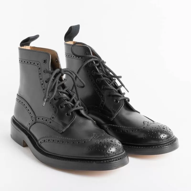 Tricker's - Anfibio - Stow Nero - Fondo Cuoio<Collezione Scarpe Uomo Polacchi