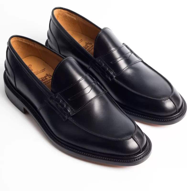 Tricker's - Mocassino Pelle - James - Nero<Collezione Scarpe Uomo Mocassini