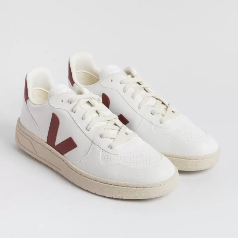 VEJA - Collezione Uomo Veja - Sneakers - V 10 - Bianco Bordeaux<Collezione Scarpe Uomo Sneakers