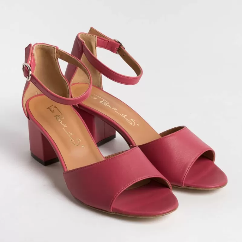 Via Roma 15 - Sandali Con Tacco - 3065 - Nappa Fragola<Collezione Scarpe Donna Sandali Con Tacco